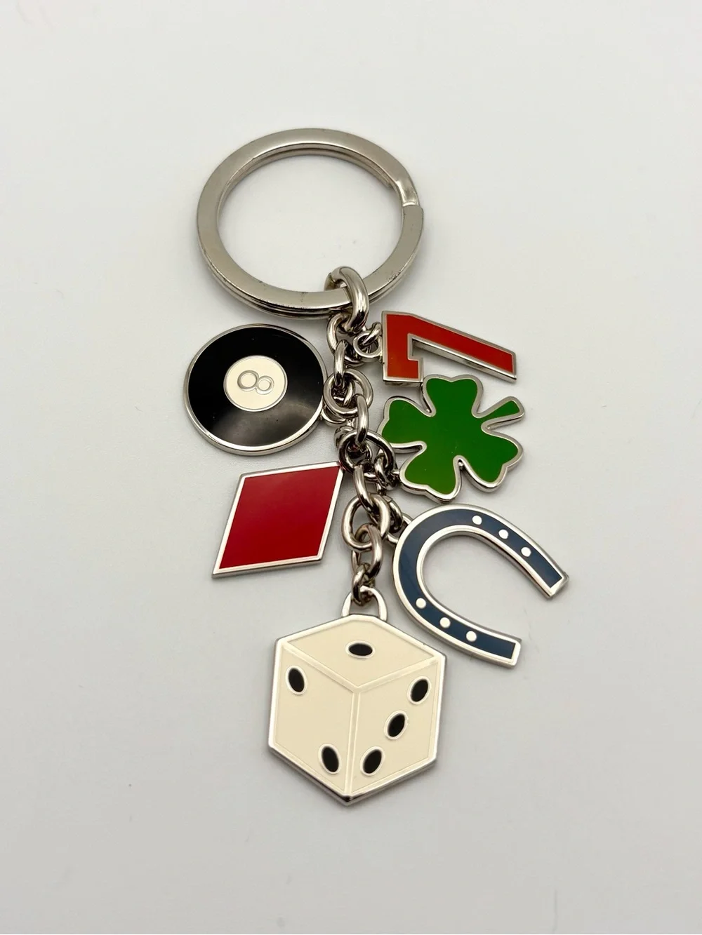 Coach Lucky Charms Keychain Keyring Vintage Y2K Dice Horseshoe Clover 7 8-ball